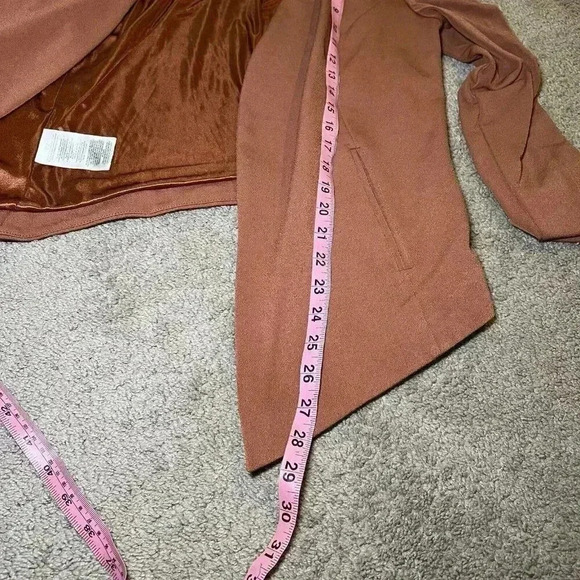 BCBGeneration Jacket Burnt Orange Women’s Size M Long Sleeve Shoulder Pads - Picture 7 of 7